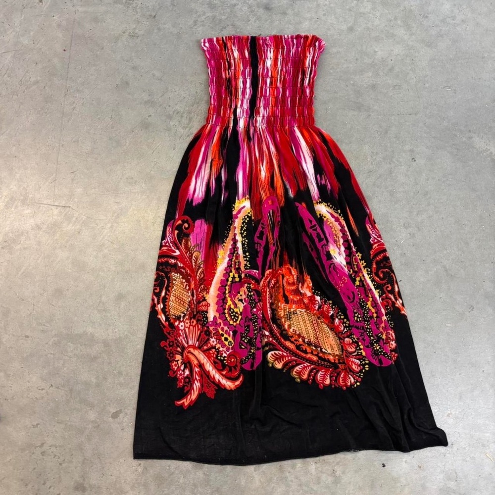 Strapless Dress Mini Paisley Dress